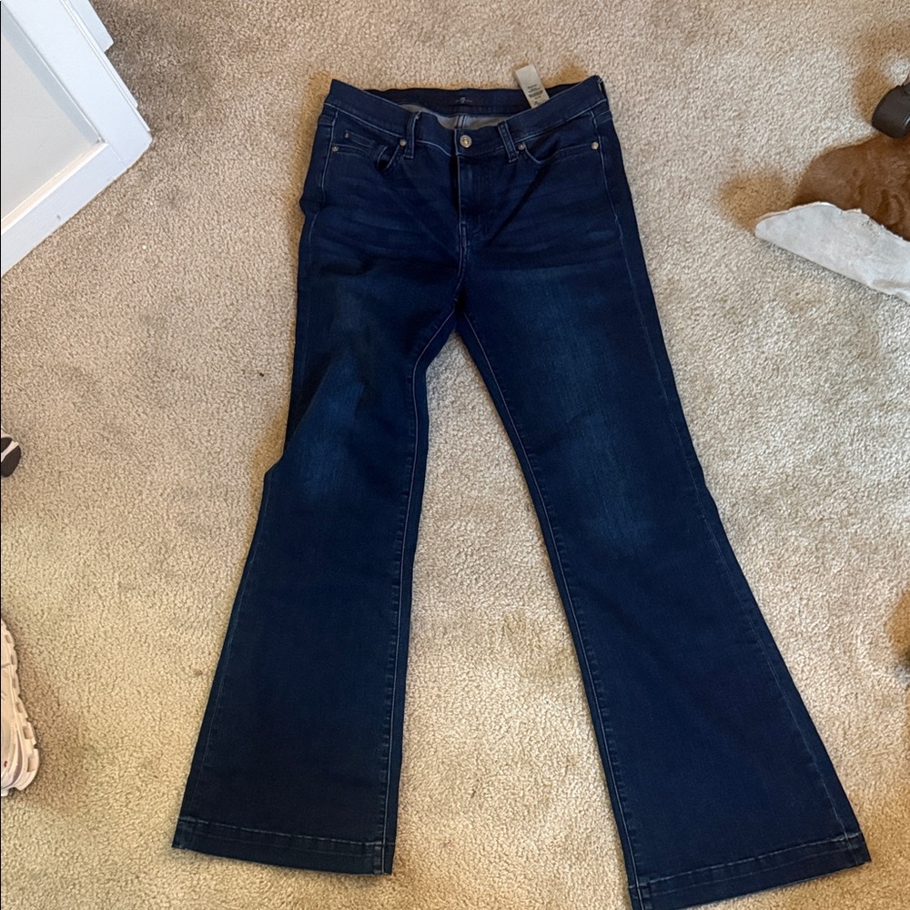 7 for all mankind dark blue jeans